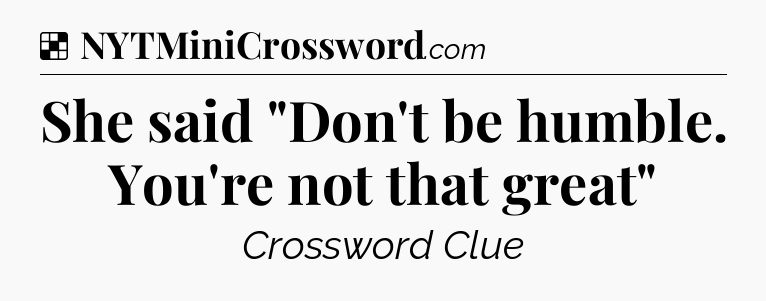 Solution: She said 