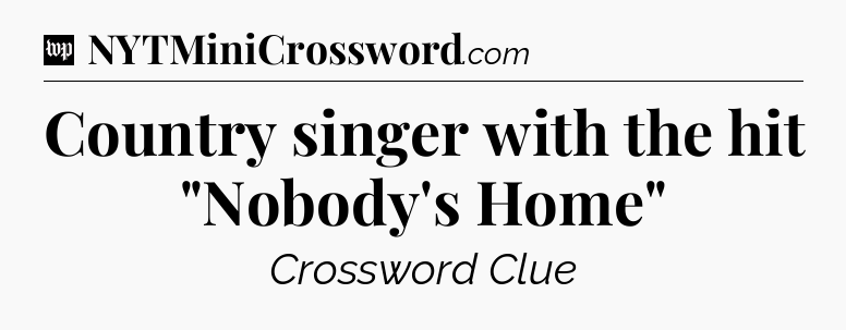 Country singer with the hit 