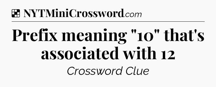Solution: Prefix meaning 