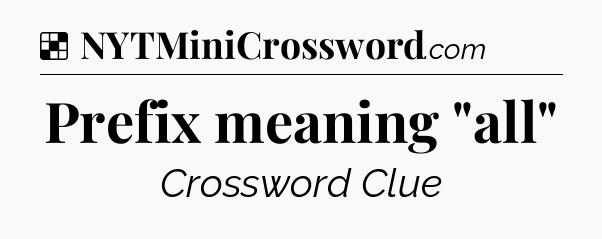Solution: Prefix meaning 