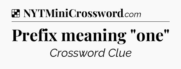 Solution: Prefix meaning 