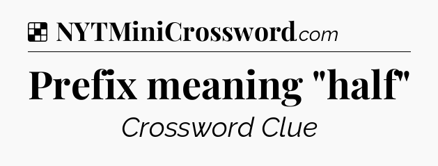 Solution: Prefix meaning 