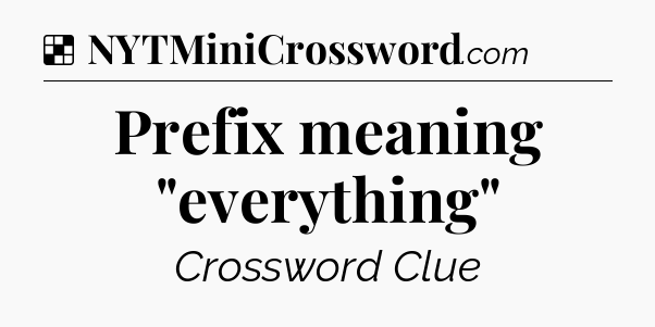 Solution: Prefix meaning 