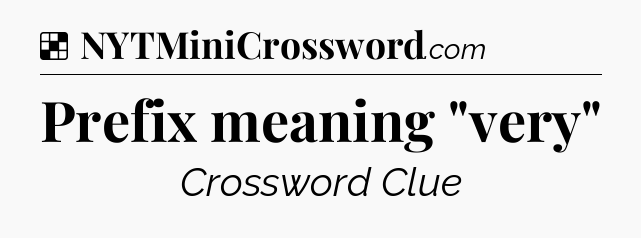 Solution: Prefix meaning 