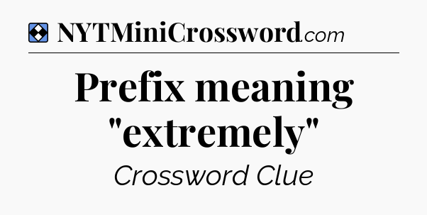 Solution: Prefix meaning 