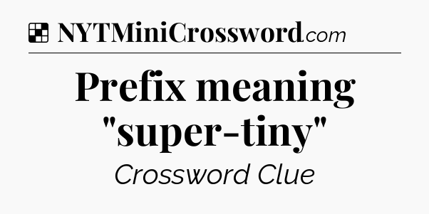 Solution: Prefix meaning 