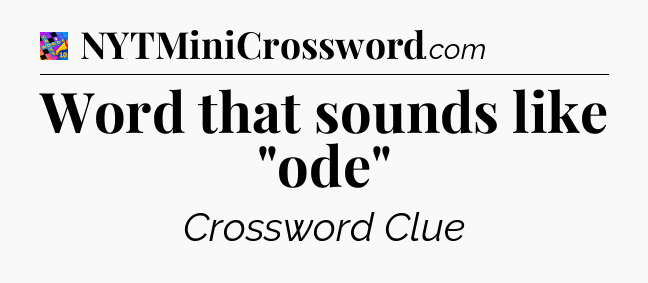 Word that sounds like 