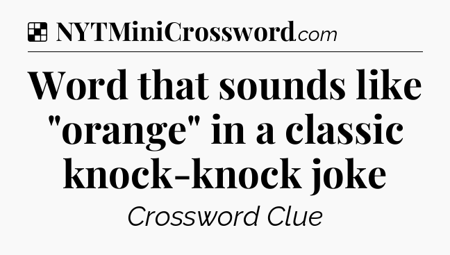 Solution: Word that sounds like 