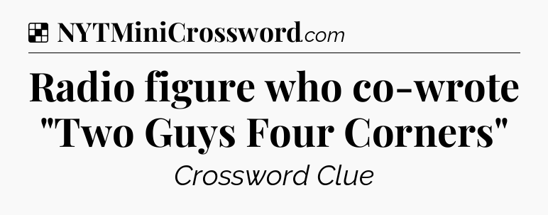 Solution: Radio figure who co-wrote 