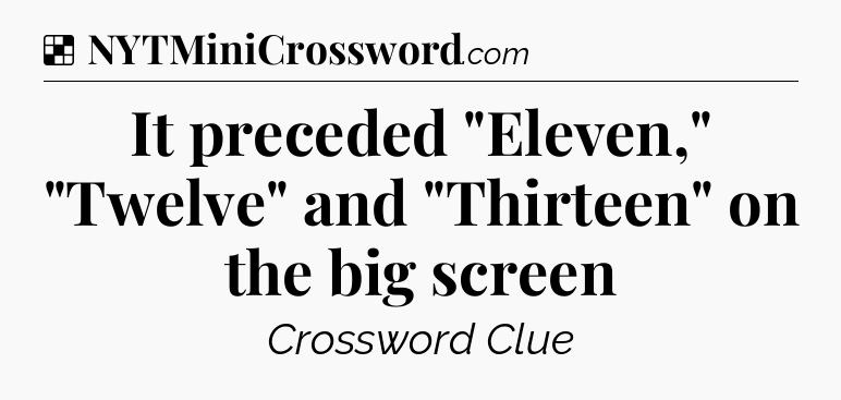 Solution: It preceded 