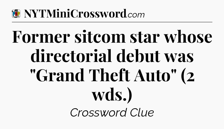 Former sitcom star whose directorial debut was 