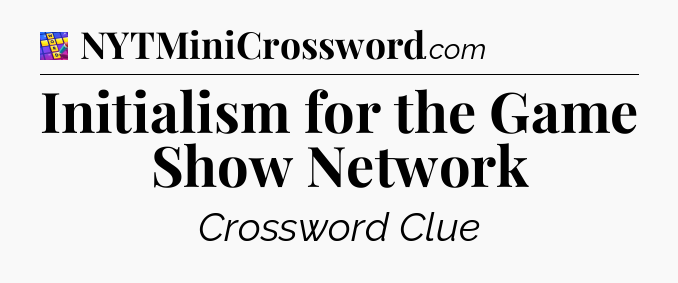 Initialism for the Game Show Network Codycross