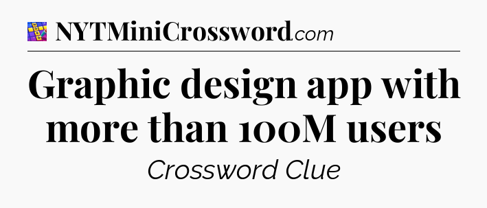 Graphic design app with more than 100M users Codycross