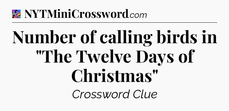 Number of calling birds in 