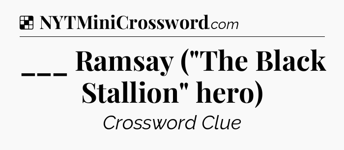 Solution: ___ Ramsay (