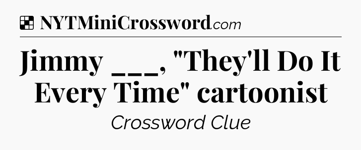 Solution: Jimmy ___, 