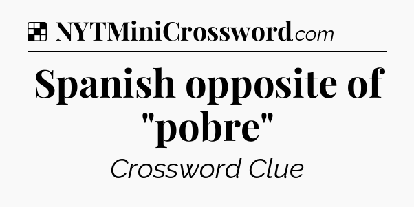 Solution: Spanish opposite of 