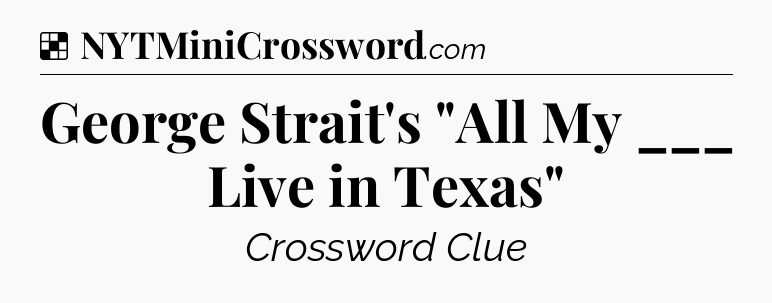 Solution: George Strait's 