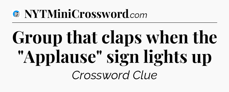 Group that claps when the 