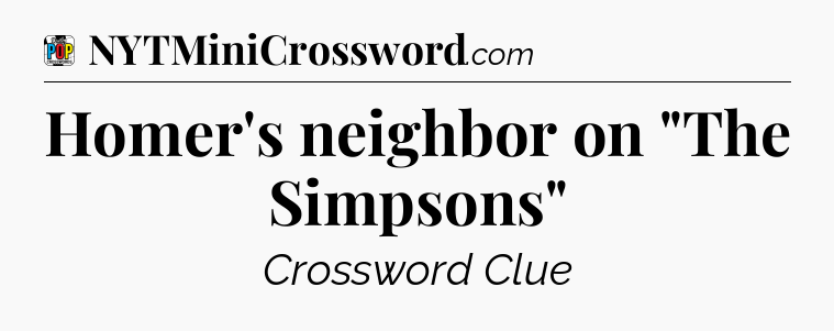 Homer's neighbor on 