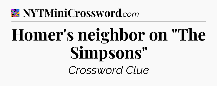 Homer's neighbor on 