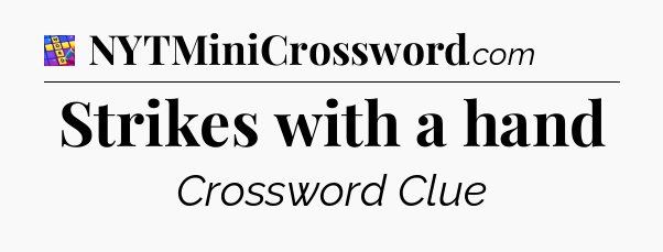 Strikes with a hand Codycross