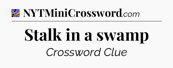 Stalk in a swamp Crossword Clue
