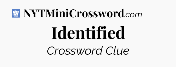 Identified Puzzle Page Crossword Clue