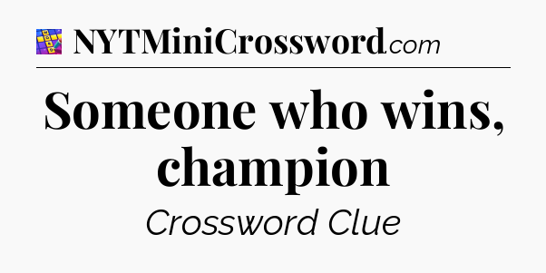 Someone who wins, champion Codycross