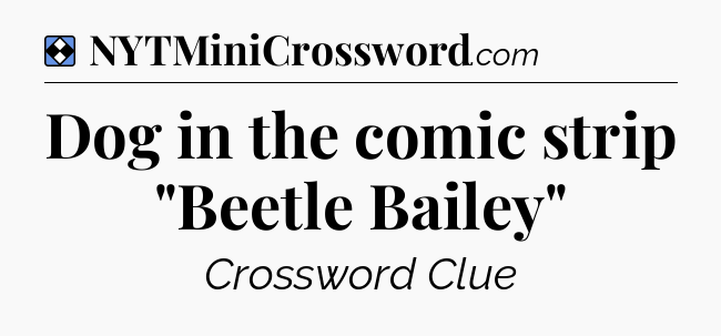 Solution: Dog in the comic strip 