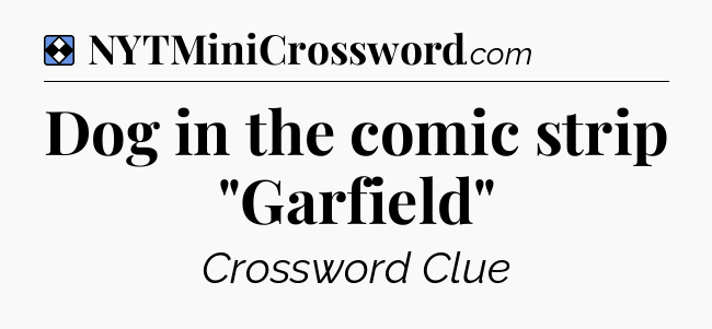 Solution: Dog in the comic strip 