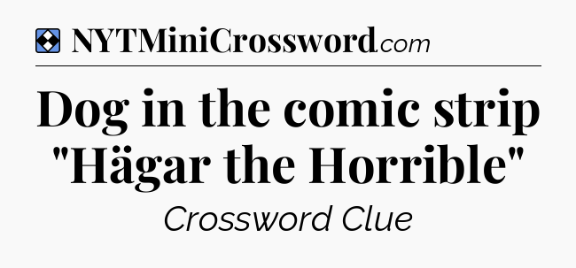 Solution: Dog in the comic strip 