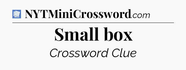 Small box Puzzle Page Crossword Clue