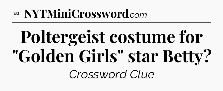 Poltergeist costume for 