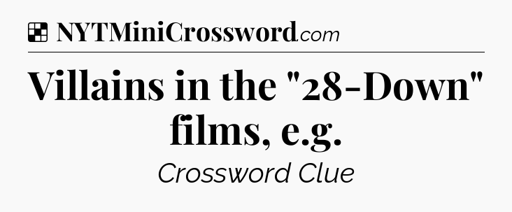 Solution: Villains in the 