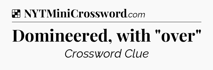 Solution: Domineered, with 