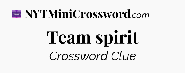 Team spirit - Thomas Joseph Crossword