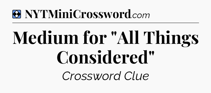 Solution: Medium for 