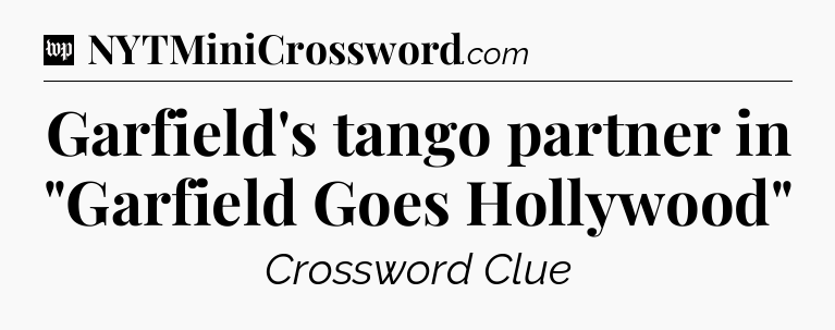 Garfield's tango partner in 