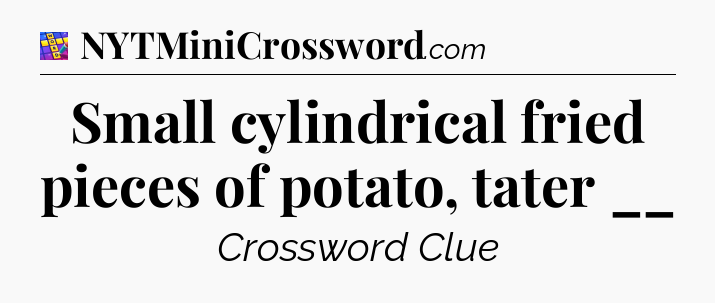 Small cylindrical fried pieces of potato, tater __ Codycross