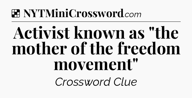 Solution: Activist known as 