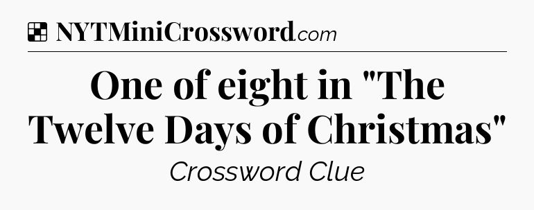 Solution: One of eight in 