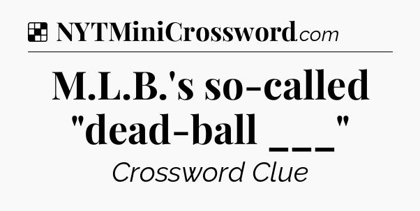 Solution: M.L.B.'s so-called 