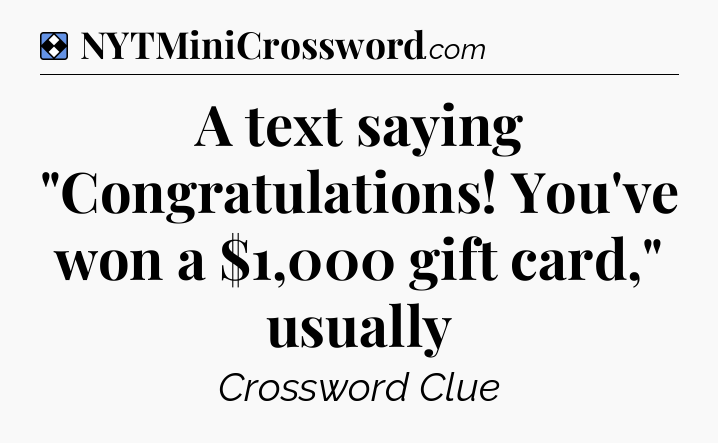 Solution: A text saying 