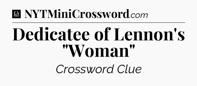 Dedicatee of Lennon's 