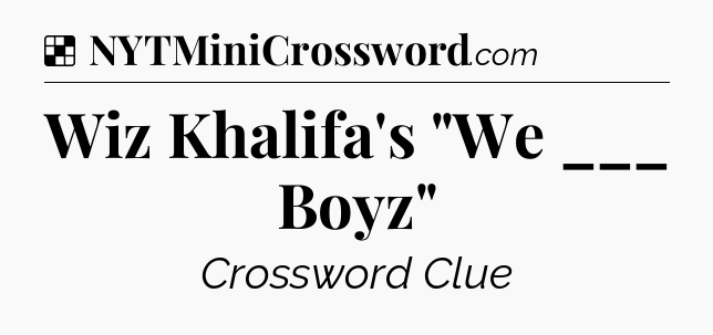 Solution: Wiz Khalifa's 