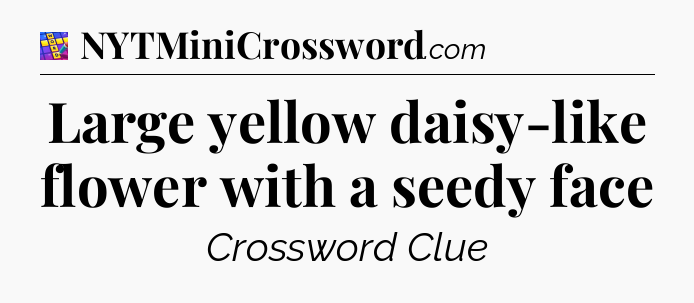 Large yellow daisy-like flower with a seedy face Codycross