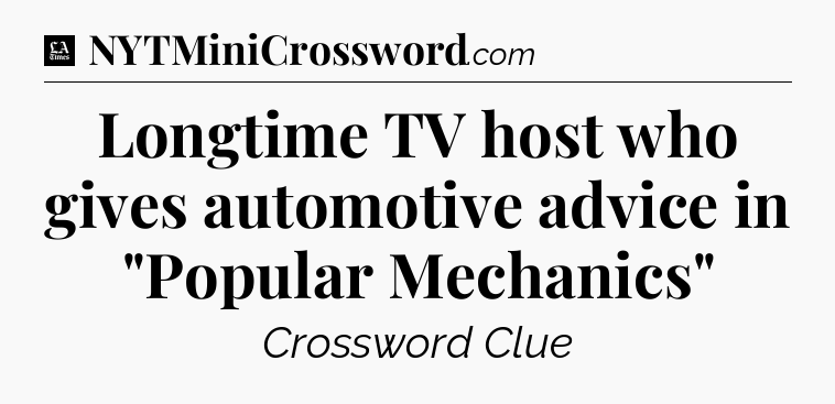 Longtime TV host who gives automotive advice in 