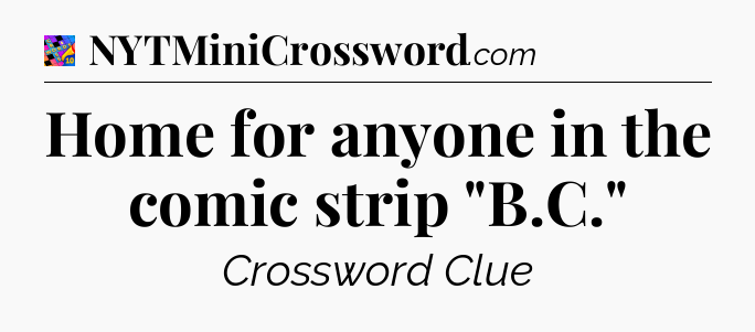 Home for anyone in the comic strip 