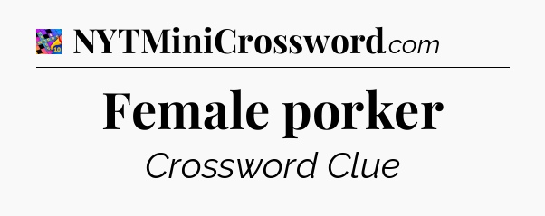 Female porker Crossword Clue
